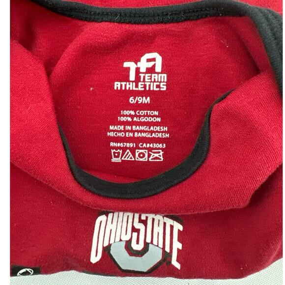 Team Athletics Ohio State Red Buckeyes One-zee Infant 6-9M - Picture 4 of 5